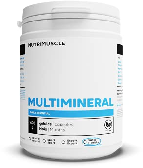 Multiminéraux | 5 minéraux haute qualité • Dosé pour les Sportifs • Protection immunitaire • Complément Alimentaire Santé Vegan| Nutrimuscle | 400 Gélules