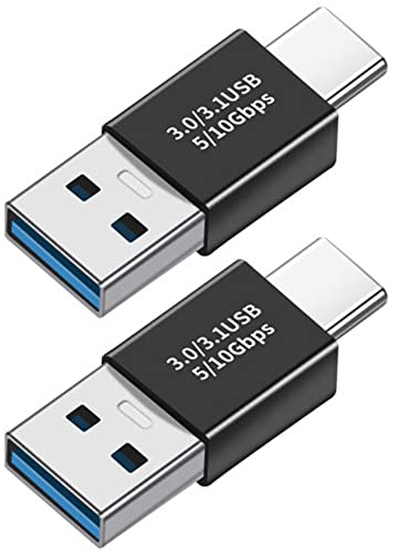 leizhan Adattatore USB 3.0/3.1 a Tipo C, USB Maschio a USB-C Maschio OTG Disponibile per la Ricarica Rapida e il Trasferimento Dati (2 Pack)
