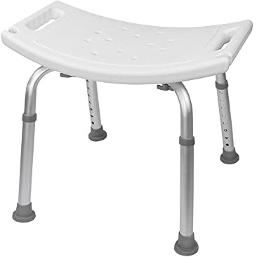 Taburete de Ducha Antideslizante - Asiento de Baño Ortopédico Regulable en Altura 8 Posiciones - Taburete Baño para Adultos y Niños - Banqueta Ducha (51 * 39 * 60,5 cm (con Orificio para Ducha))