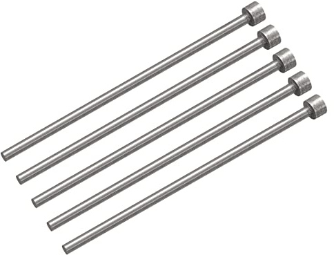 sourcing map Gerade Auswerferstifte, 3 mm Durchmesser, 65 Mn Stahl, runde Spitze, 100 mm lang, für mechanische Wartung, 5 Stück