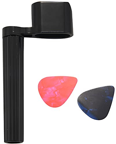 String + 2 Picks Premium Crank for Guitar Strings for Western Guitar, Classical Guitar, Electric Guitar or Acoustic Guitar Black with Pin Puller and Picks