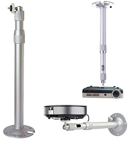 SUNESA Projector Mount Universal Projector Ceiling Wall Mount Aluminium Bracket Capacity 360 Degree Adjustable Projector Ceiling Mount Projector Bracket