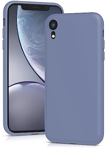 YATWIN Silicone Case for iPhone XR, Soft-Touch, Shockproof, DustProof, Antiskid Full Body Armour Phone Cover for Apple iPhone XR - Lavender Grey
