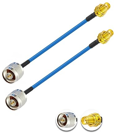 Vecys 2PCS SMA Femmina a N Tipo Maschio RF Cavo Coassiale N Tipo RF Pigtail 6 /15CM RG402 SMA Maschio 50 Ohm Bassa Perdita Cavo di Estensione