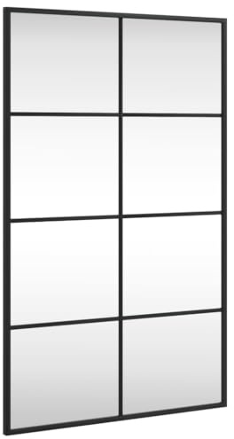 vidaXL Wandspiegel Schwarz 50x80 cm Rechteckig Eisen