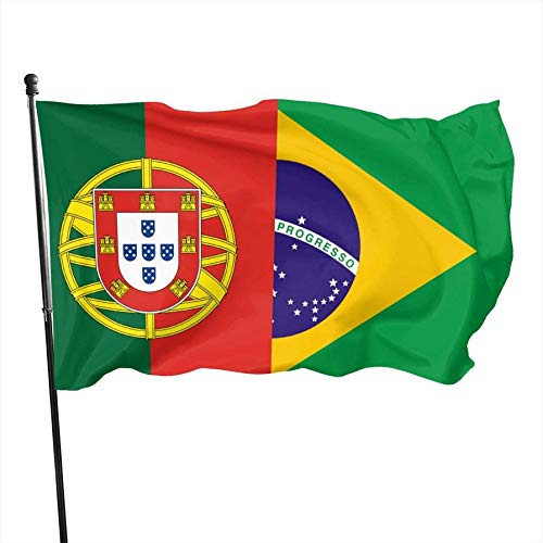 Bandera 90x150cm, Banderas De Brasil Y Portugal Banderas Decorativas Divertido Reforzada Bandera Para Exteriores, Para Festival, Fiesta