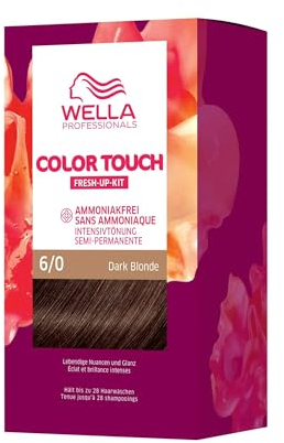 Wella Professionals Color Touch demi-permanente Haarfarbe ohne Ammoniak – Haarfärbemittel mit bis zu 50 % Grauhaar-Abdeckung – Ansatz-Kit inkl. Haarmaske – 6/0 Dark Blonde (130 ml)