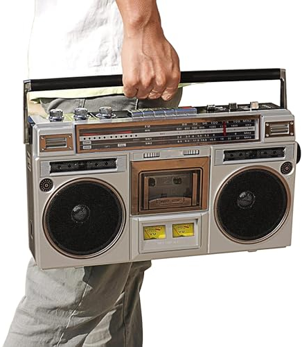 Amhuui Cassette Boombox, Radio Cassette, Stereo, Radio FM Am, con Grabación, Soporte USB TF Auriculares, Radio Cassette Vintage Años 80 Portátil Multibanda Am/FM/SW,Retro Boombox Reproductor Grabador