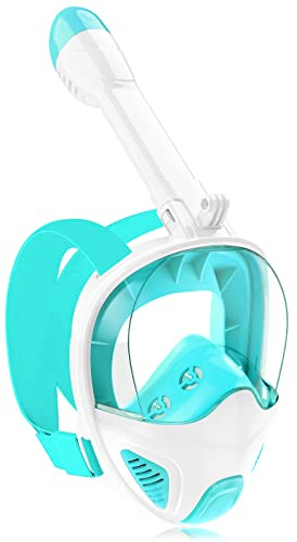 LITTLEJSY Schnorchelmaske Vollmaske,180° Tauchmasken Tauchmaske für Erwachsene/Kinder, Anti-Leck & Anti-Fog Schnorchelset