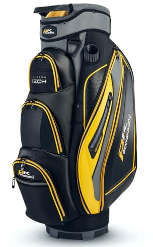 PowaKaddy PREMIUM TECH GOLF CART TROLLEY BAG - BLACK/YELLOW