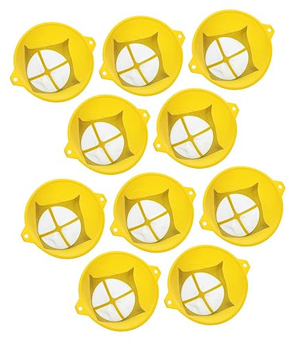 Parliky Imbuto Filtro Vernice a Rete in Metallo, Set 10 Pezzi, Rete a Maglie Spesse Per Filtro Pittura a Olio, Adatto Per Vernici Spray Auto, Mobili e Rivestimenti Industriali
