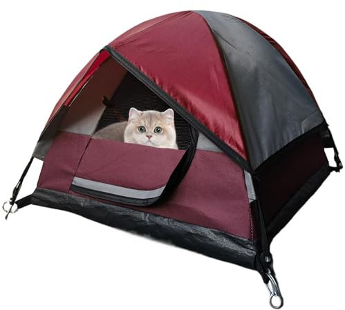 Cat Zelt, wasserdichtes Outdoor-Katzenzelt, Spielhaus für kleine Hunde und Katzen, tragbares Haustierzelt für Katzen und Puppies, perfekt für Outdoor, Camping, und Entspannung für Haustiere