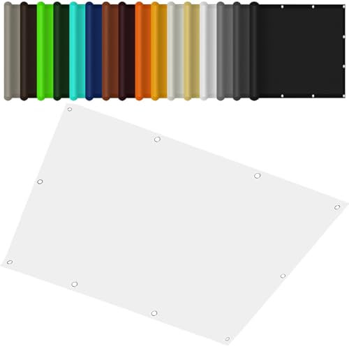 Tenda da Sole Quadrata 120 x 250 cm Tenda da Sole con Occhielli Antivento Protezione UV Regola Temperatura Antistrappo per Esterno, Giardino, Bianco