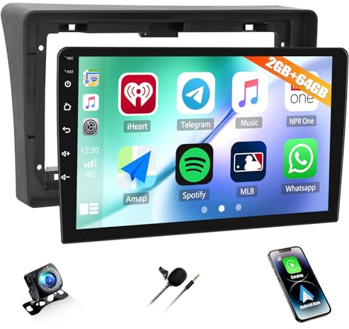 2+64G Car Stereo Radio for Nissan Frontier Pathfinder 2005-2008 with Wireless CarPlay Android Auto, 9 Touch Screen Android 13 Car Radio with GPS Navigation Bluetooth WiFi Mirror Link Backup Camera