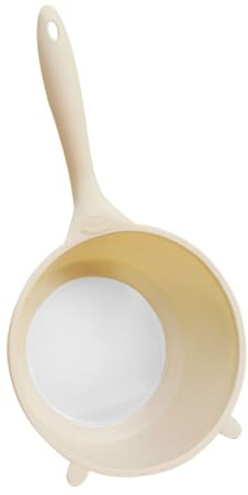 NOLITOY Colador de Arroz y Cesta de Drenaje Multifuncional de Pp Beige Malla Fina, Resistente y No se Deforma, Adecuado para Frutas y Verduras Vida Diaria