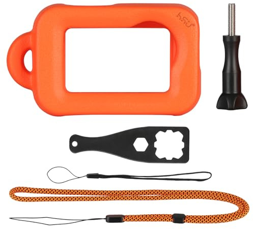 HSU Floaty Case Schwimmendes Gehäuse-Zubehör für Osmo Action 6/5 Pro/4/3 | Wasserdichtes schwimmendes Schutzgehäuse für Surfen, Schwimmen & Tauchen, mit verstellbarem Handgelenksriemen