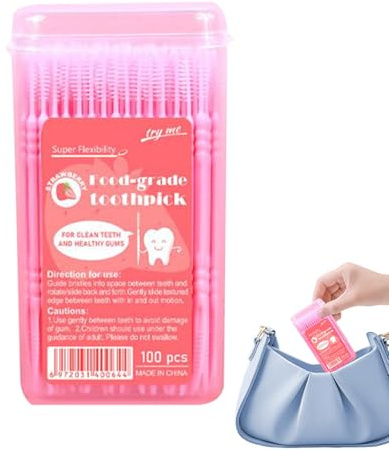 -Dents Nettoyants,Double Extrémités Nettoyage Dentaire avec Arômes | 100 Pièces Soin Buccal Poils Souples Outils pour Restaurant Cuisine Banquet Camping Hôtel