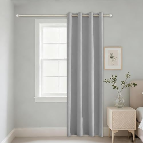 Alaoo Tende Oscuranti per Interni, 1 Pezzi Tenda Moderna per Soggiorno, Tende Oscuranti Termoisolanti con Occhielli, Adatto per Camera da Letto e Soggiorno, 132 * 213cm, Grigio