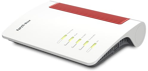 FRITZ!Box 5690 | routeur Fibre Optique | Wi-FI 7 jusqu'à 6,4 Gbit/s | Wi-Fi bi-bande (2,4/5 GHz), lignes AON et GPON, haut débit pour les jeux, WAN/LAN 2,5 gigabits, Mesh Wi-Fi, Made in Europe