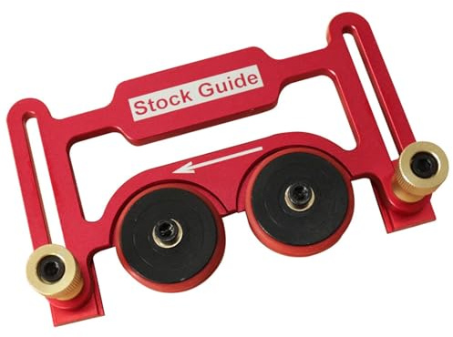 ViaGasaFamido Alimentateur de Presse pour Scie à Table, Alliage d'aluminium avec Roues en PU pour le Travail du Bois, Coupe Précise et Alimentation Stable pour Planche à Plumes et Bloc de Pression