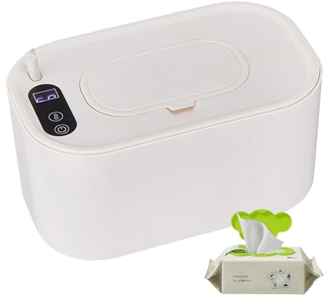 Salviette e dispenser per salviette umidificate per, contenitore riscaldante portatile di grande capacità, coperchio di ritenzione 'umidità Contenitore riscaldante morbido al