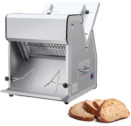 Professional Commercial Bread Slicer Machine - 31-Slice Electric Cutter for Bakeries & Homemade Bread with 12mm Thickness Control