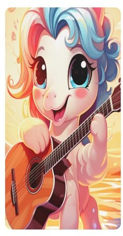 Luna Unicornio De Dibujos Animados Sábana de Cuna para Niños Pequeños,Sábanas de Algodón Suave para Bebés Aptas para Colchón Corralito