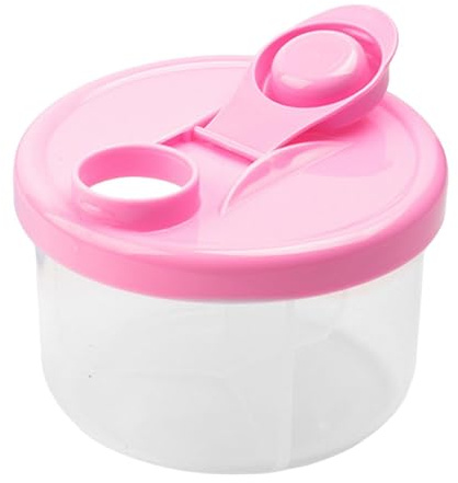 Formula Powder Pot, Babe Milk Powder Dispenser Pots with Swivel Lid | 300ml 3 Compartment Formula Storage, Portable Portioning Container For Cereal, Food, Fruit And Snacks, Outdoor Travel