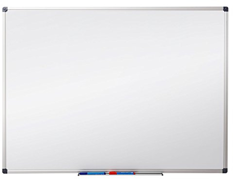 Lavagna Magnetica Bianca - Lavagna Cancellabile, Scrivibile, Combinata per Calamite e Pennarelli in Varie misure - 90X60 cm