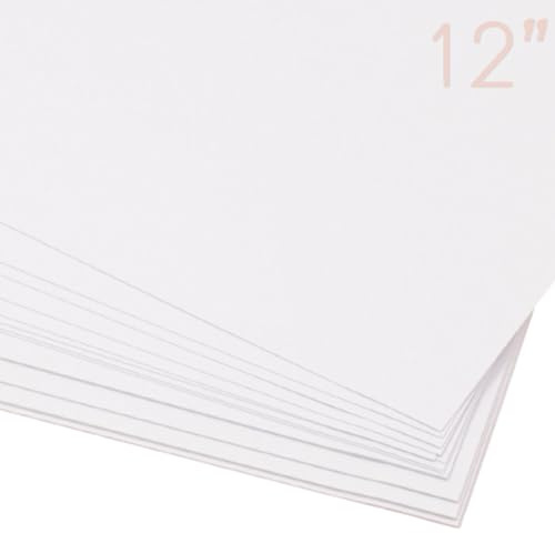 Craftelier Packung mit 25 doppelseitigen Kartons, ideales Material für Kartenwaren, Scrapbooking und Bastelarbeiten, Grammatur 250 g/m², Größe 30,5 x 30,5 cm, Weiß