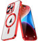 IMEIKONST Crystal Clear Case for iPhone 11 Pro 5.8 inch, Never Yellow Military Grade Protection Shockproof Protective Phone Case with MagSafe Slim Bulid in Camera Cover for iPhone 11 Pro. Red YIX