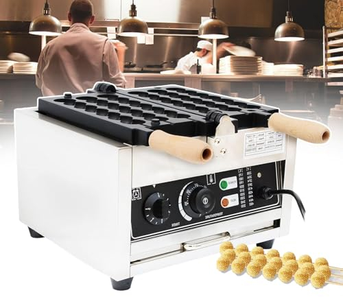 Máquina Para Hacer Brochetas Para Gofres, Máquina Para Hacer Esferas Para Gofres De 1500 W, Material De Acero Inoxidable Espesado De Calidad Alimentaria, Diseño De Revestimiento Antiadherente
