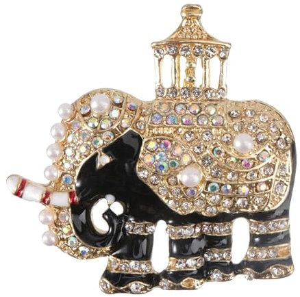 COLLBATH Elefantenbrosche Strass Schmuck Stilvolle Anstecknadel Modisches Kleidungszubehör Für Party Und Alltag