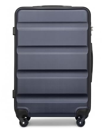 KONO Koffer Groß Leicht 75X51X28cm, Reisekoffer mit 360° leisen Rollen | Hartschalenkoffer aus ABS, TSA Sicherheits Schloss, YKK-Reißverschluss, ideal für Geschäftsreisen & Urlaubsreisen, Dunkelblau