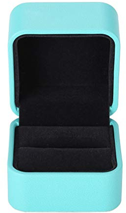 Caja de Regalo de Joyería Diseño Elegante de Lujo Compacto para Amigos Rosa Azul Anillo de Cuero de PU Collar Brazalete Pulsera Estuche de Almacenamiento 6.5 7.5 9. 22 (caja del anillo)