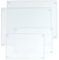 Hacaroa 4 Pack Tempered Glass Cutting Board with Rubber Feet, Rectangle Non-Slip Chopping Board, Long Lasting Clear Glass Tray for Kitchen Countertop, Table, Shatter-Resistant, Heat-Resistant, 2 Size