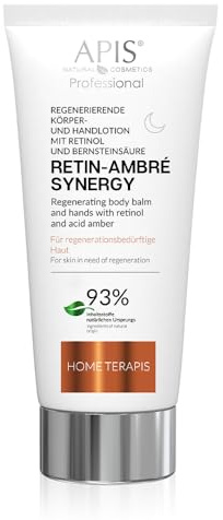 Apis RETIN AMBRE SYNERGY Lozione corpo e mani notte - 200 ml - con retinolo e acido succinico, cura della pelle, idratazione, levigatezza, rigenerazione