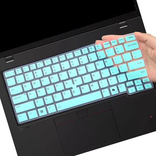 Tastaturabdeckung für Lenovo Thinkpad L14 Gen 5 / ThinkPad P14s Gen 5 / ThinkPad T14 Gen 5 / ThinkPad T14s Gen 6 14 Zoll Laptop, US-Englisches Layout, Tastaturschutz, Hotblue
