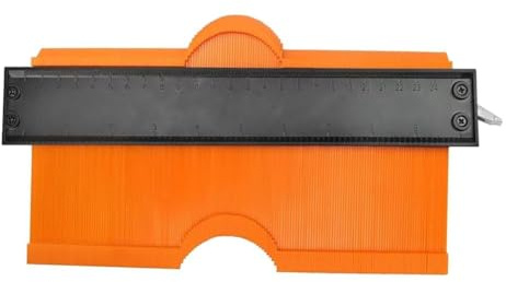 10 Inch Contour Gauge with Lock, Durable Multi-Purpose Measuring Tool, Precision Shape and Angle Duplicator for Woodworking, Flooring, and Tile Laying
