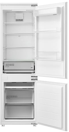 Midea MDRE353FGE01D 178cm 70/30 Integrated Frost Free Fridge Freezer with Sliding Door Hinge - White - E Rated
