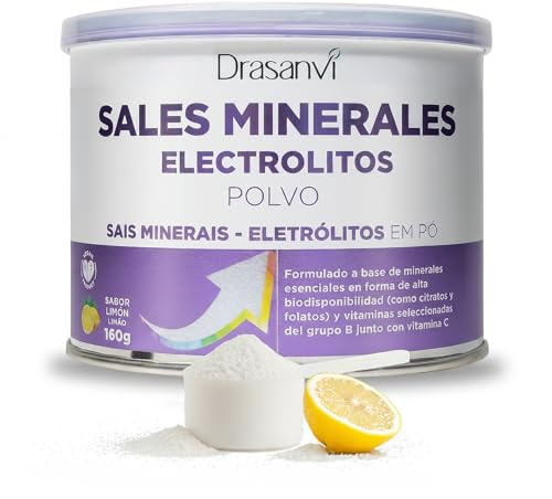 Sales Minerales Sabor Limón con Magnesio, Potasio y Vitaminas B | Electrolitos en Polvo para Hidratación y Equilibrio Mineral | Vitamina C y Acerola | 160 g