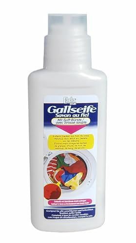 GALLSEIFE mit Soft-Bürste 250ml Fleckentferner Fleckenlöser Kernseife Flüssigseife Flecken Entferner 16