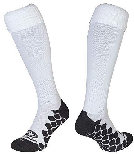 Optimum Classico Sports Socks - Moisture-Wicking, Breathable, and Cushioned for Football, Rugby & Athletic Performance - Lightweight, Quick-Drying, White, Senior (7-12)
