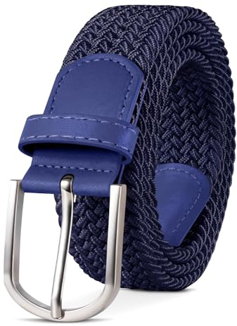 TANGCHAO Stretchgürtel Flechtgürtel elastischer, Gürtel Damen und Herren | Stoffgürtel geflochten, bequem taillengerecht ohne Druck, Längen 90–135 cm, Breite 3.3cm, perfekt für Jeans und Alltag
