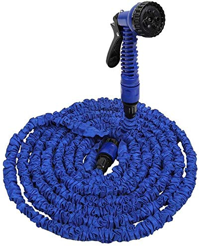 KUANDARMX Sehr gut Flexibler Gartenschlauch, Flexischlauch Gartenschlauch, Flexi Gartenschlauch, Flexi Wonder Gartenteich Schlauch Bewässungs Schlauch Dehnbar Anwesend, Blue, 125FT/37.5m