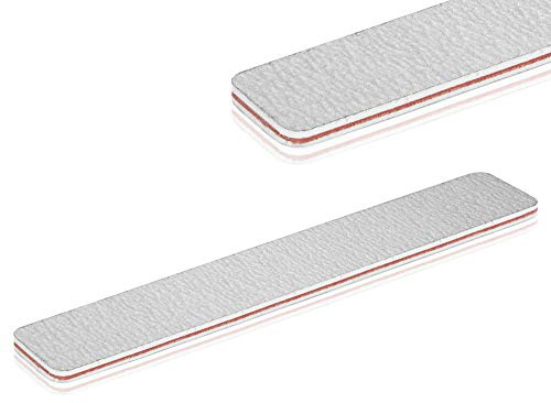 PROFICO 25x Nagelfeile Rechteck Körnung 100/180 Premium Qualität Nagelfeile Feilenset für Gelnägel Akrylnägel Naturnägel Gelnägel, für Maniküre & Pediküre