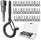 GIPTIME 50 Set Q-Hanger Hooks for Outdoor String Lights, Ceiling Hook Screw Christmas Rope Light Clips, Fairy Lights Plants Wind Chimes Hanging Safety Buckle Design, Include Wing Nut Driver