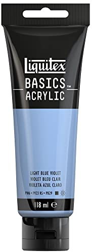 Liquitex 8870052 Basics Acrylfarbe Blauviolett Hell – 118ml Tube, lichtecht, mittlere Viskosität, seidenglänzend, monopigmentiert, Archivqualität