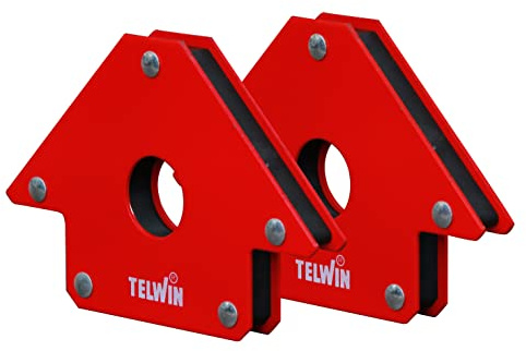 Telwin Lot de 2 positionneurs magnétiques pour soudage, 23 kg de traînée, 13 kg de levage