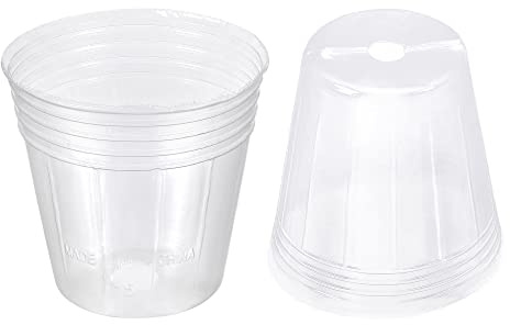 PATIKIL 2.5 Inch Plastic Plant Nursery Pots, 60 Pack Flower Starting Container for Indoor Outdoor, Clear